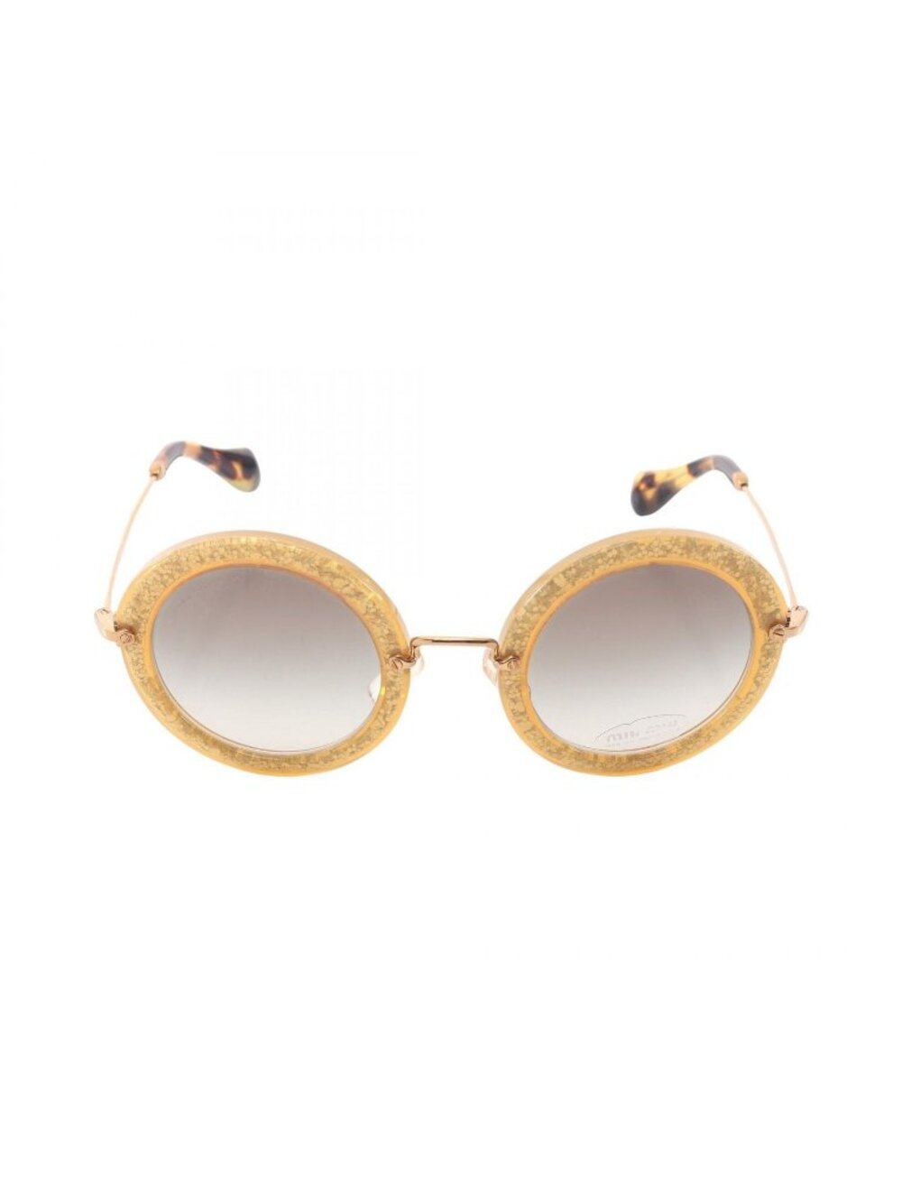 Miu Miu Sunglasses Gradation Lens Glitter Round Eyewear